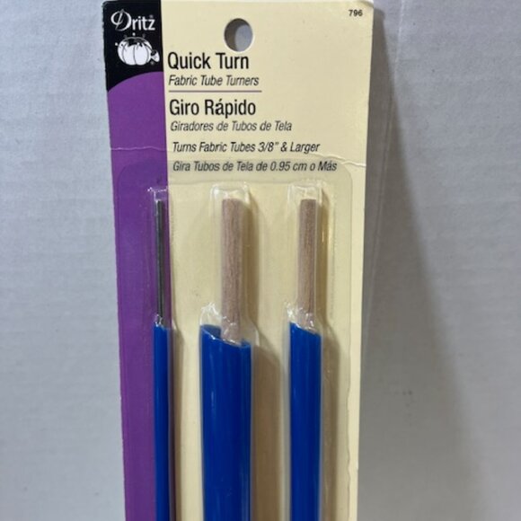 Quick Turn Fabric Tube Turners Set of 3/Pkg Sewing, Crafting - Picture 2 of 5